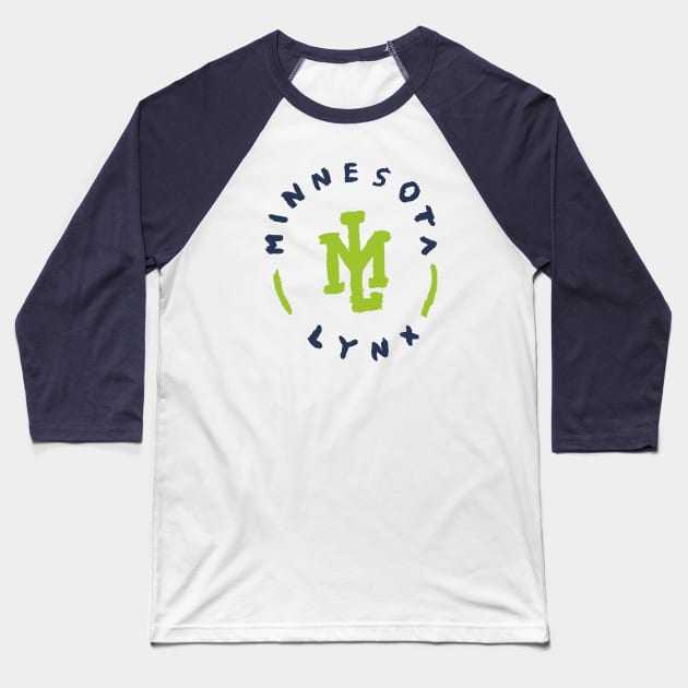 Minnesota Lyyyynx 04 Baseball T-Shirt by Very Simple Graph